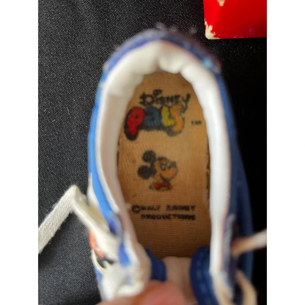 Vintage Disney Pals Baby Shoes Toddler‎ Sneakers Cartoon Mickey Goofy